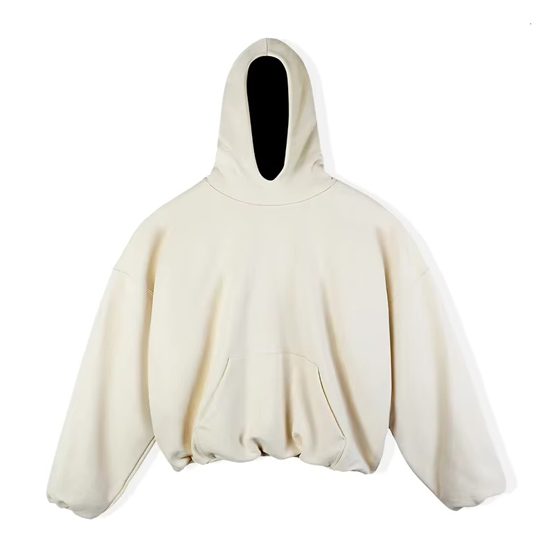 Cotton Fleece Long-Sleeved Jumper Loose Double Hoodie Sweater Men's And Women's Street Style INS Hem Tightening Sweatshirts