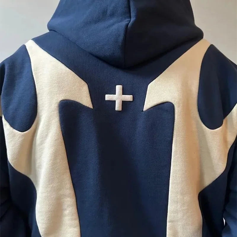 American Retro Letter Printed Devil Pattern Hoodie Y2k Harajuku Casual Couple Zipper Hoodies Sweatshirt Fashion mens Clothing 250304