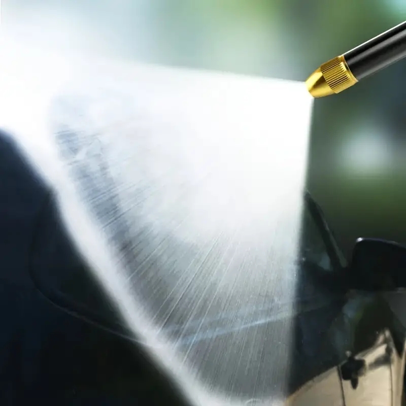 Adjustable Nozzle Metal Hose Attachment for Superior Cleaning Performance in Gardens and Driveways