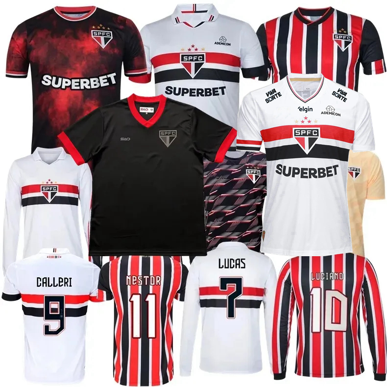 Player Fans Sao Paulo Soccer Jerseys OSCAR 2024 2025 2026 PABLO MAIA ALISSON LUCIANO FERREIRA CALLERI LUCAS WENDELL 25 26 football men women kids shirt 4XL