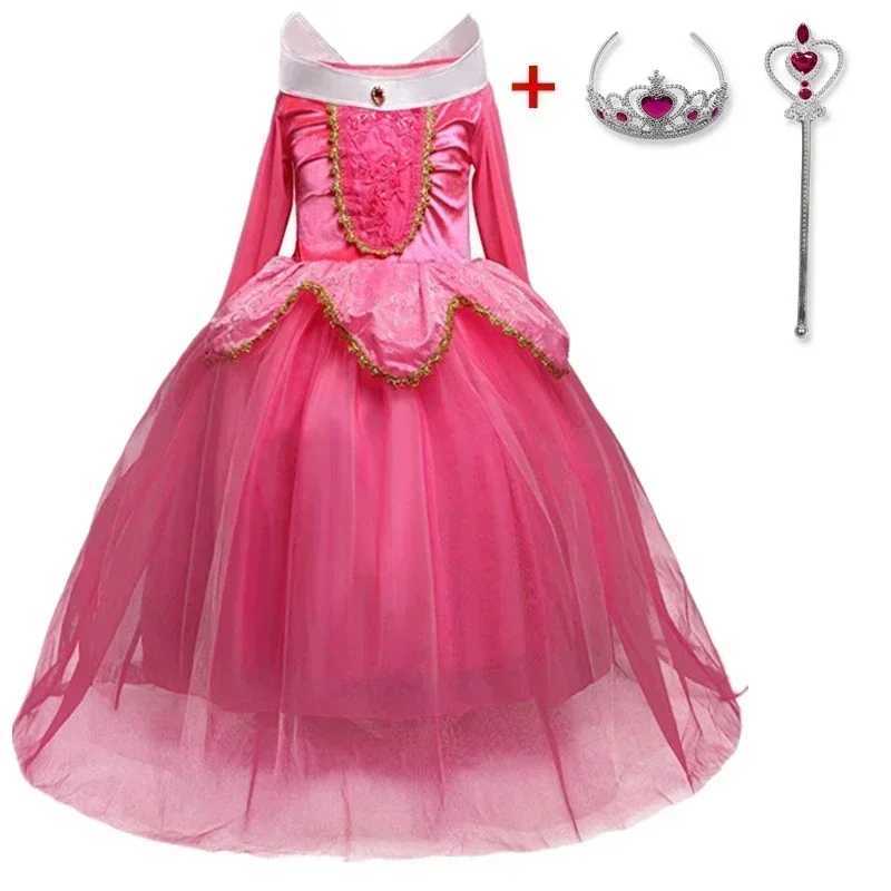 Girls Sleeping Beau Aurora Cosplay Princess Dress Kids Peach Princess Halloween Costume Girl Birthday Christmas Par ClothesXJ250117