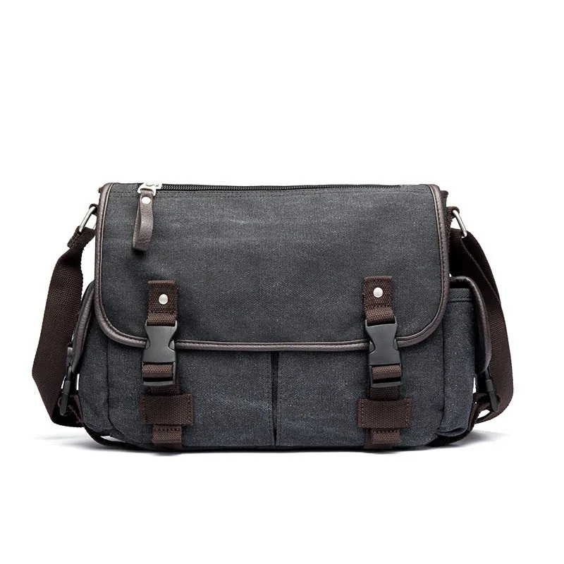 Canvas Man Shoulder Bag Fashion Mens Messenger Bag Korean Style Crossbody Bags Male Side Bag 250207