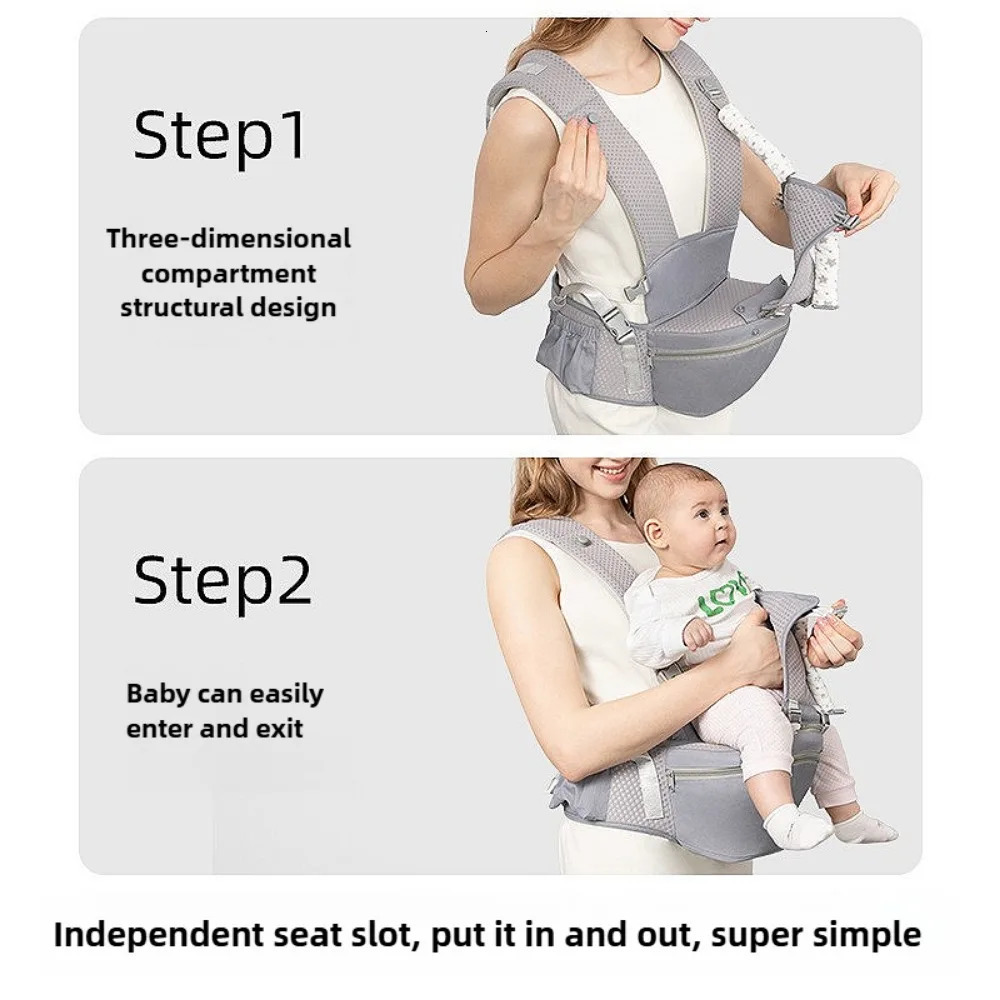 born Ergonomic Baby Wrap Backpack Baby s Bag Infant Sling Waist Stool Multiuse Front Facing Babies Accessories 250211