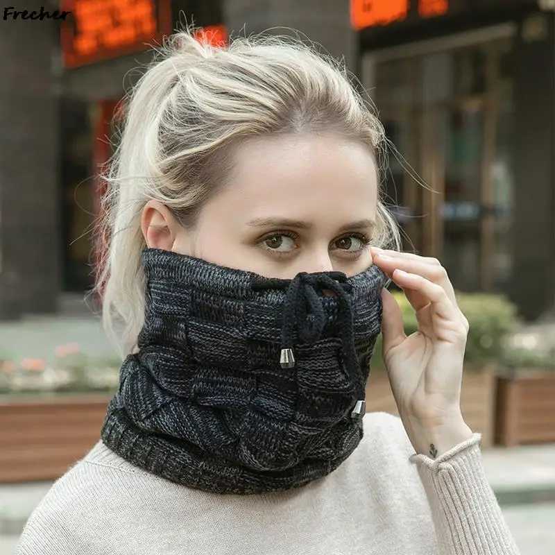 Warm Knit Hat Autumn Winter Bobble Hats Men Wen Bandana Drawstring Slouchy wrap Soft Beanies Cap Cfortable Sklies X250212