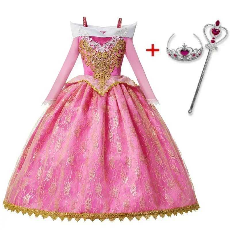 Girls Sleeping Beau Aurora Cosplay Princess Dress Kids Peach Princess Halloween Costume Girl Birthday Christmas Par ClothesXJ250117