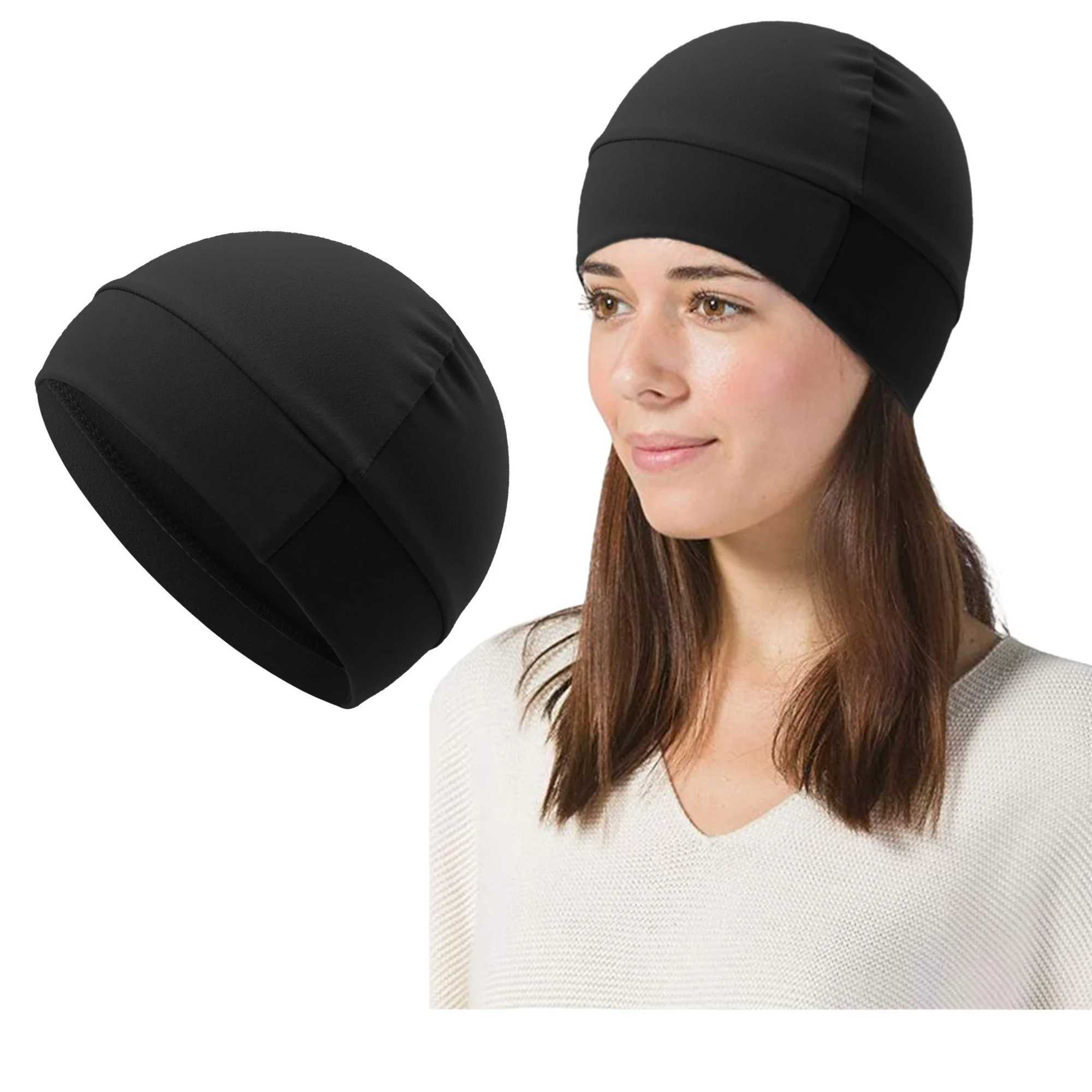 Nylon Skl CapsLightweight Beanie Sleep Hats Sweat Wicking Cycling Running Hat Liner for Men Wen Mticolor X250212