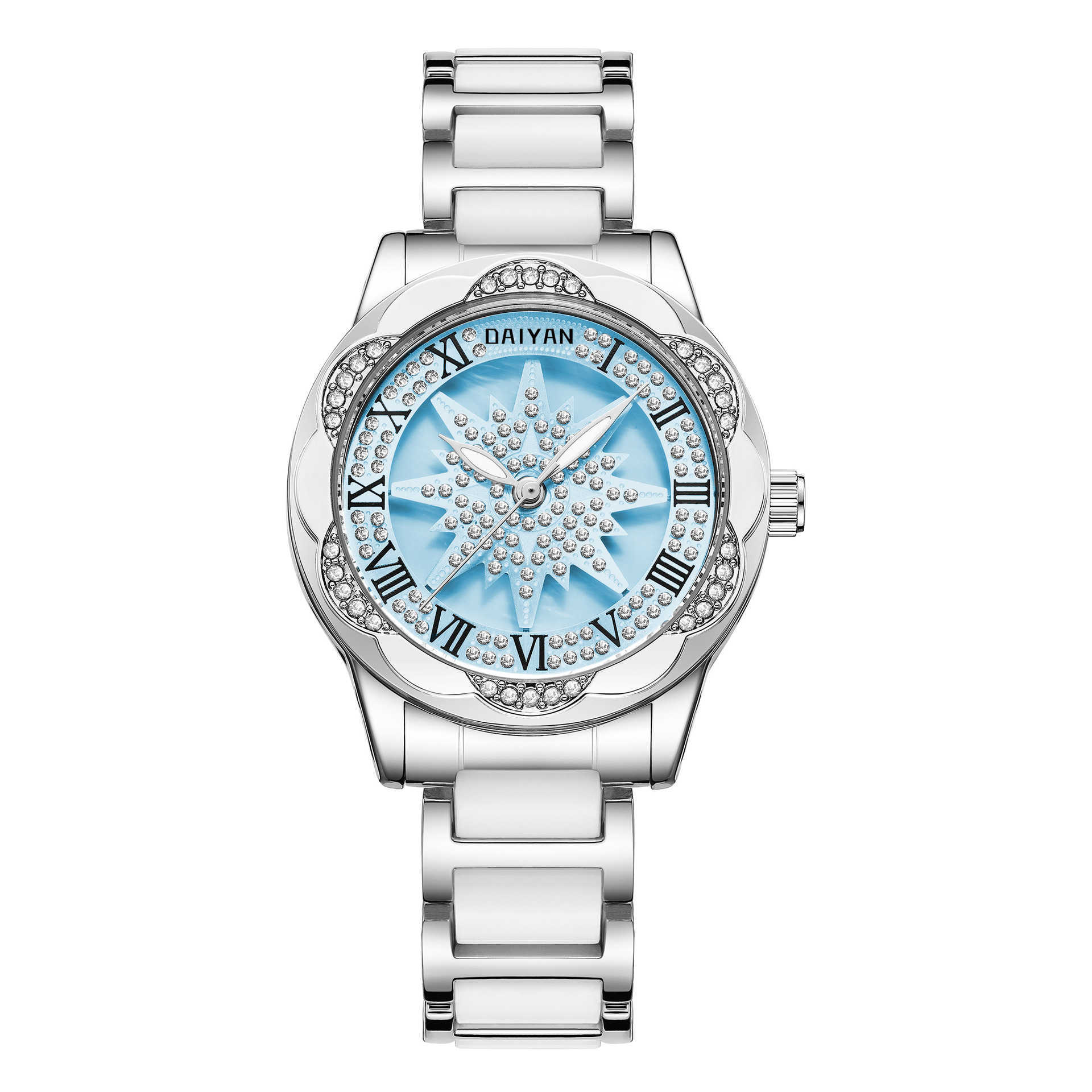Dai Yan DAIYAN Time Run Five Star Full Sky Star Cross Mirror Hollow Quartz Waterproof Womens Watch W250212