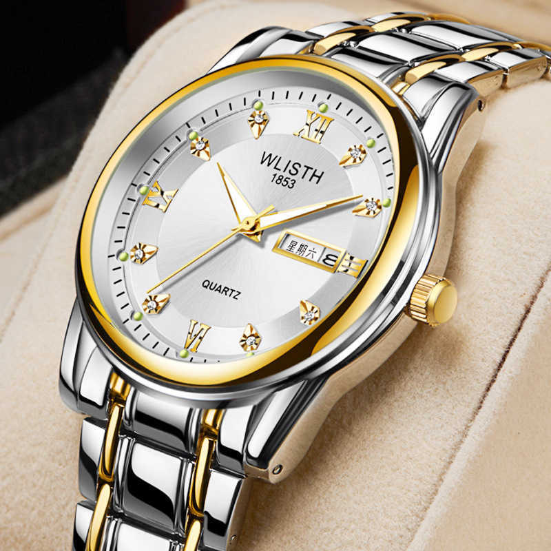 Watch mens watch waterproof mens watch steel band Watch double calendar quartz watch fashion watch W250212