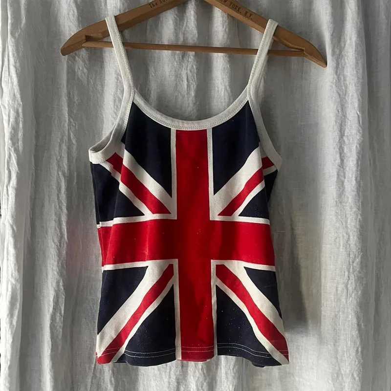 Y2k printed vest sveless womens punk short retro cool girl Gothic Fairycore sexy Corset Grunge vest strap emoXJ250212