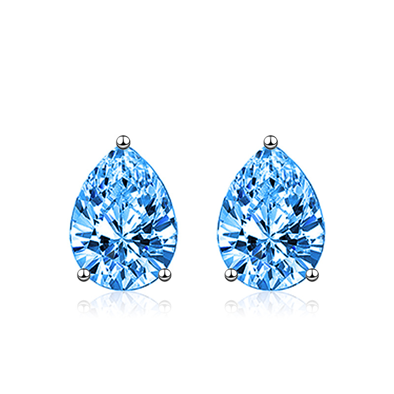 2025 Stunning Stud Earrings Luxury Jewelry Solitaire Real 925 Sterling Silver Water Drop Lab Moissanite Diamond Gemstones Party Pear Women Simple Earr