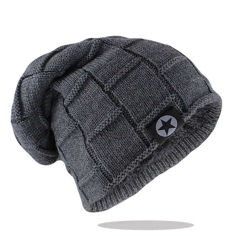 New unisex Beanie hat knitted wool warm winter thick soft elastic mens and fashionable Sklies X250212