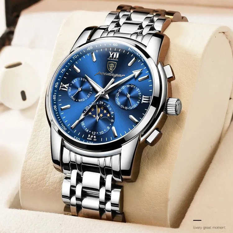 Tiktok new waterproof luminous quartz watch for men Korean fashion trend wrist shake W250212