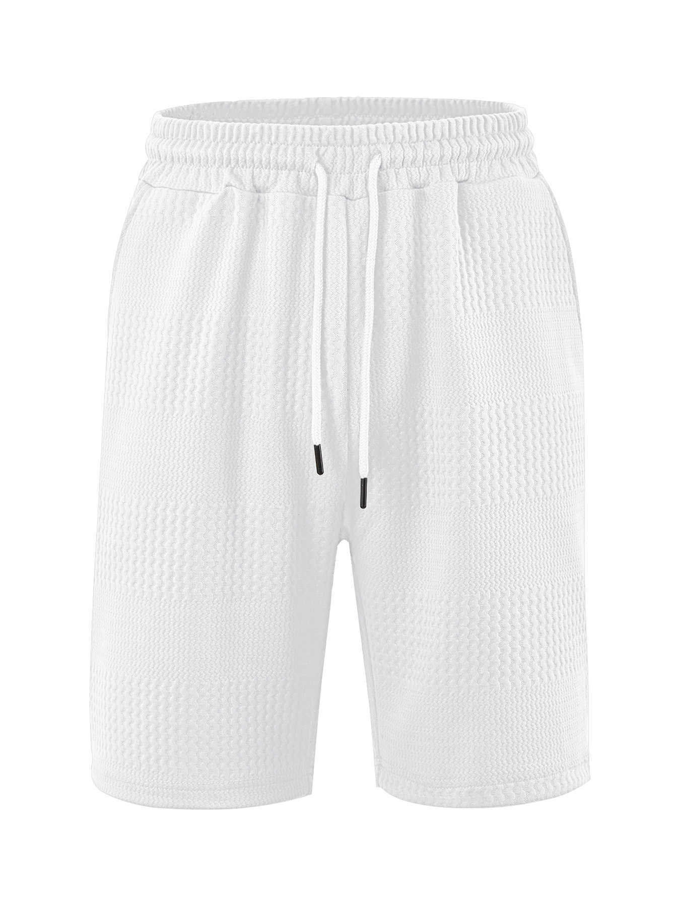 Mens European size TK cargo tray loose large horizontal jacquard fabric mens casual shorts beach pants W250212