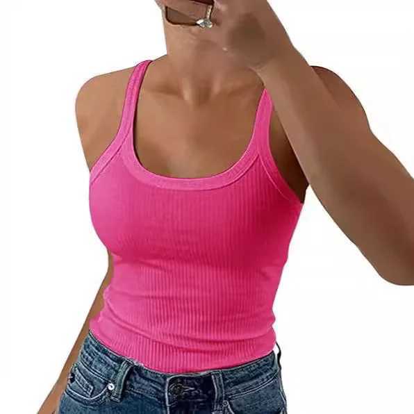 Strap Vest For Women Summer Outerwear Pullover Sling Top Interior Sports Street European And American Style Womens White CamisXJ250212