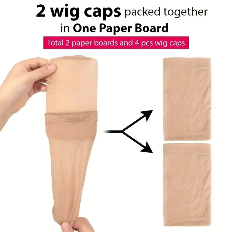 2 Pcsone pack 6 PcsThree packs Hair Stocking Cap For Wigs Net For Wigs Bald Cap Nylon Stocking Wig Cap Stretchy 250113