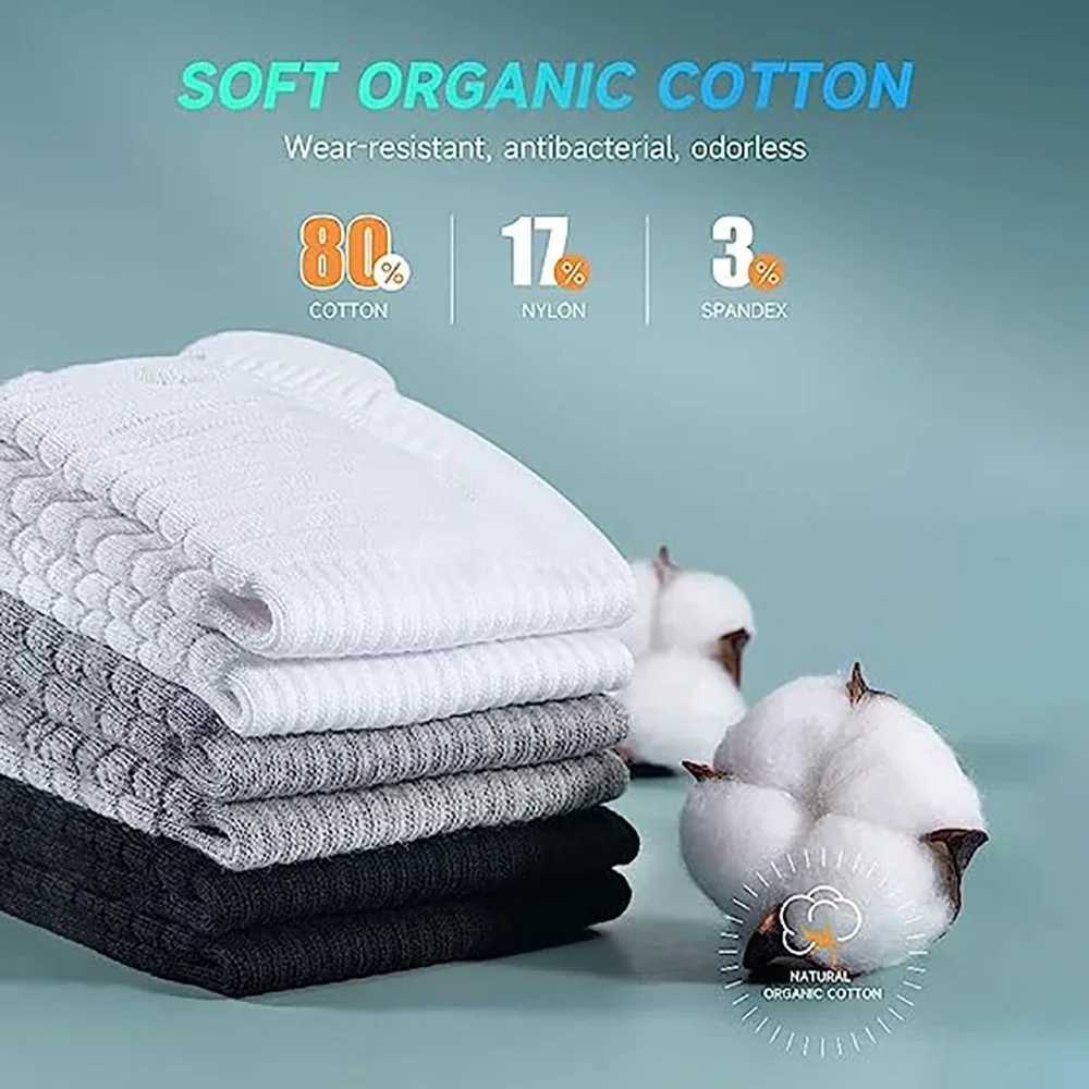 A Pair Mens Ankle Socks with Cushion Low Cut Athletic Running Sock Men Women Cotton Sport Wicking Work Black White GreyXJ250213