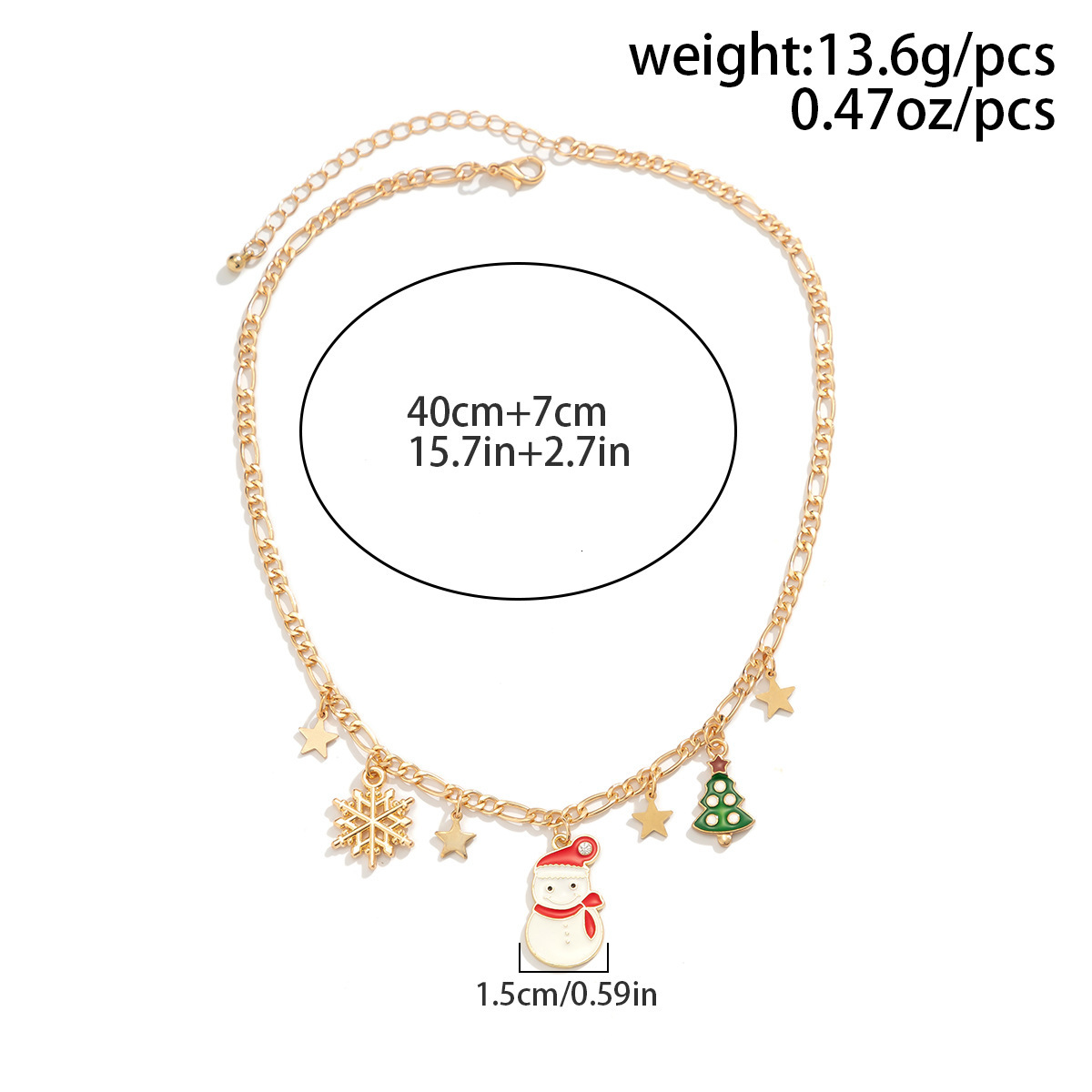 designer Woman Jewelry creative minimalist snowman Christmas tree pendant necklace, versatile imitation pearl, starry moon, elk fashion
