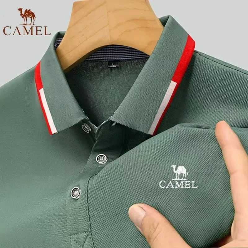Mens tight fitting short sleeved polo shirt comfortable and breathable T-shirt high-quality and fashionable casual brand summer new style X250213