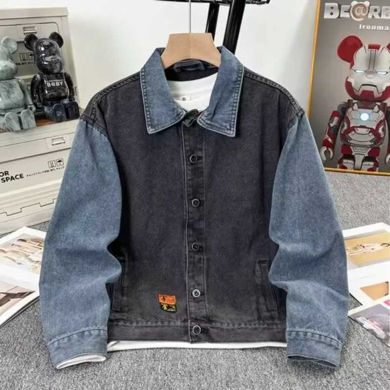 Mens Spring Clothing Denim Jacket Mens Spring and Autumn New Style Outerwear Slim Fit Handsome Jacket Casual X250213