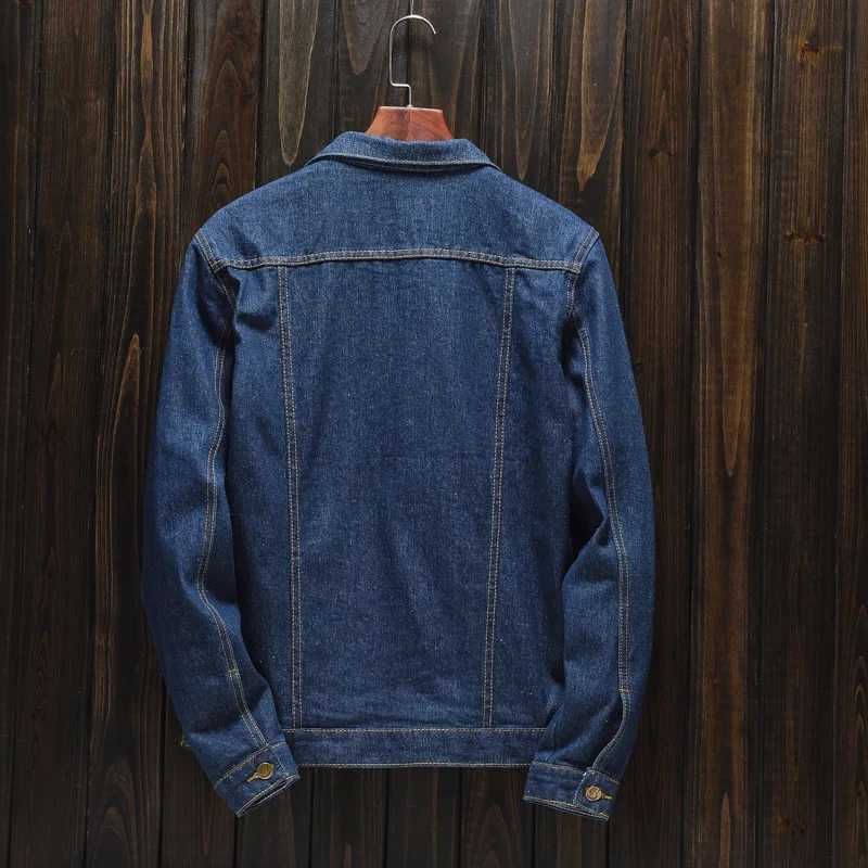 Plus Size Denim Jackets for Men Streetwear Casual Cotton Classic Slim Jeans Coats Male Brand Clothes Cowboy Jacket Mens Clothing X250213