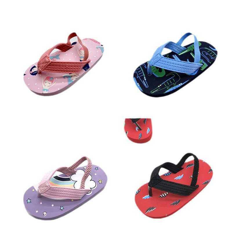 Sandals Summer New Childrens Slippers Miter Slippers for Boys and Girls Childrens Shoes Beach Shoes Baby Shoes Clip Feet Slippers Sandals H250212