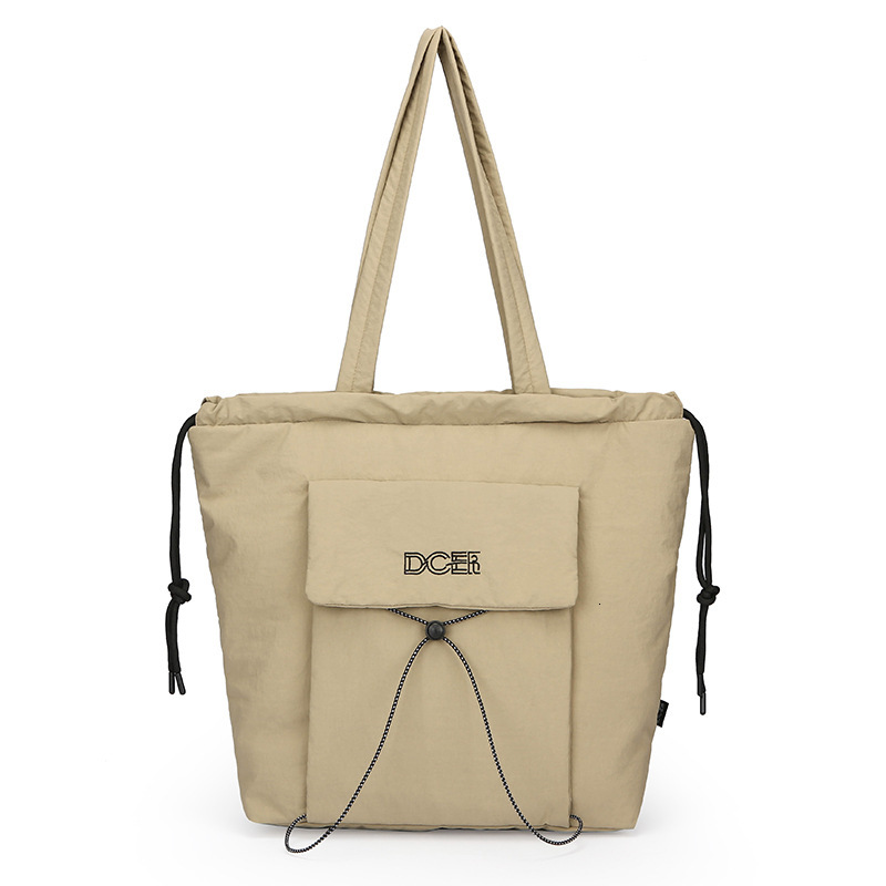 Bag New Drawstring Cotton Shoulder Lightweight Waterproof Tote Bag, Class And Commuting, Large Capacity Yoga Bag For Women