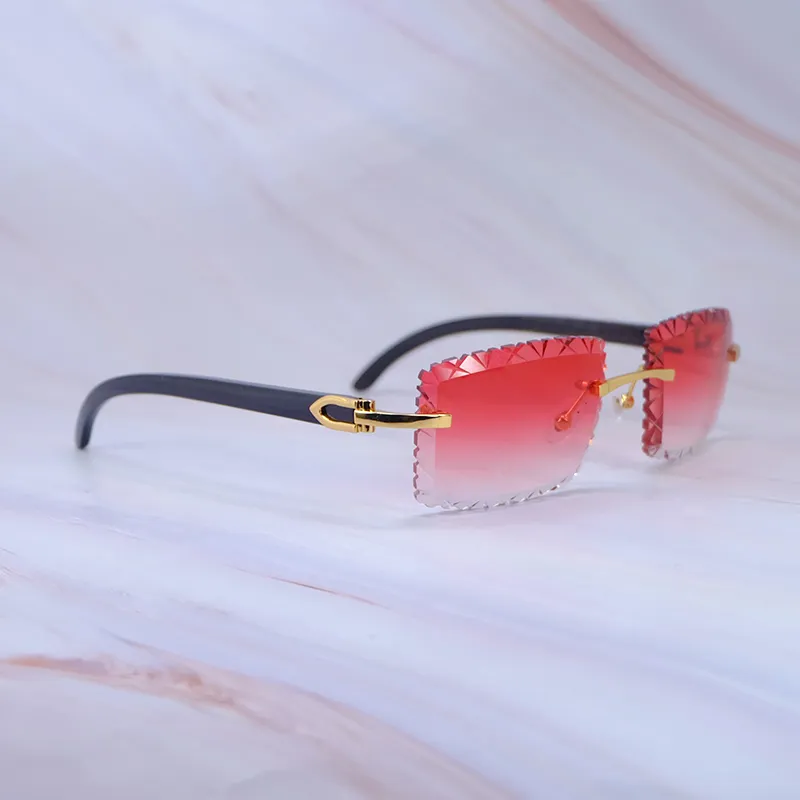 Designer Carter Sunglasses Dia Shark Cut Rimless Vintage Glasses Fashion Wholesale Sun Glass Mens Cool Decoariton 012
