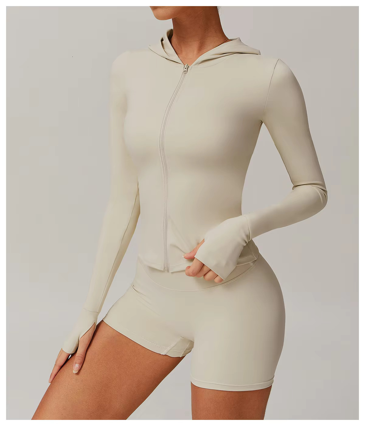 2025 New Zipper Buff Tight Long-Sleeved Sports Coat Women's Running Fiess Breathable Stretch Yoga Suit Slim Soft Top