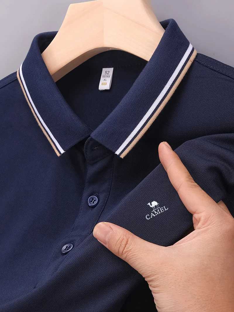 2024 Summer New Mens Business Print Short Sleeved Polo Shirt Comfortable and Cool Casual Fashion T-shirt Mens shirts t shirt X250213