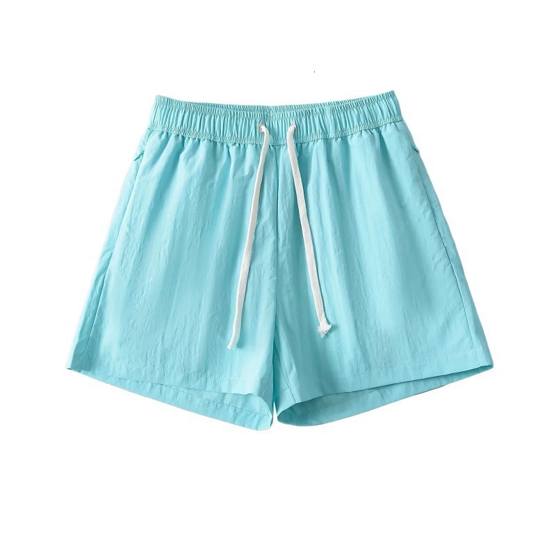 2025 Women's Summer New Candy Color Sexy Beach Pants Fashion High Waist Loose Shorts Tight Elastic Pull Rope Casual Sports Hot Pants