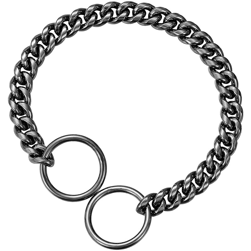 Gold Chain Dog Collar Walking Metal Chain Necklace with Secure Buckle Pet Cuban Style Collar Jewelry Accessories for Small Medium Large Dog Personaliz