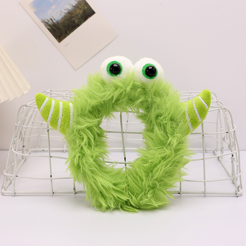 Korean Style Cute Fluffy Hair Accessory - Funny Ugly Plush Headband for Voluminous Washing Tresses