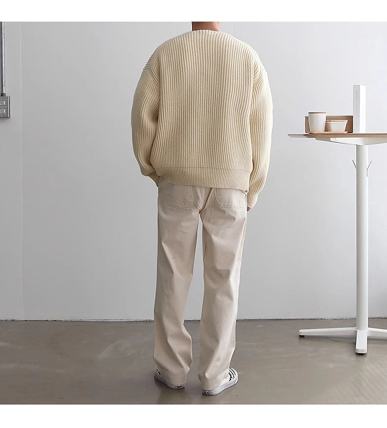 Mens knitted sweater cardigan wool sweater mens autumn warm clothing Y2K retro sweater winter cotton warm mens clothing 250211