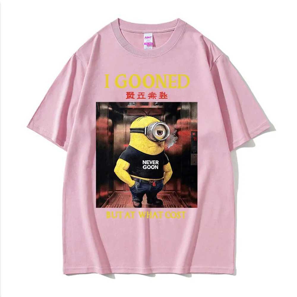 I Gooned But At What Cost Funny Meme T-shirts Casual Cotton Short Slve T-shirt Men Women Oversized Japanese Strtwear T Shirt X250213