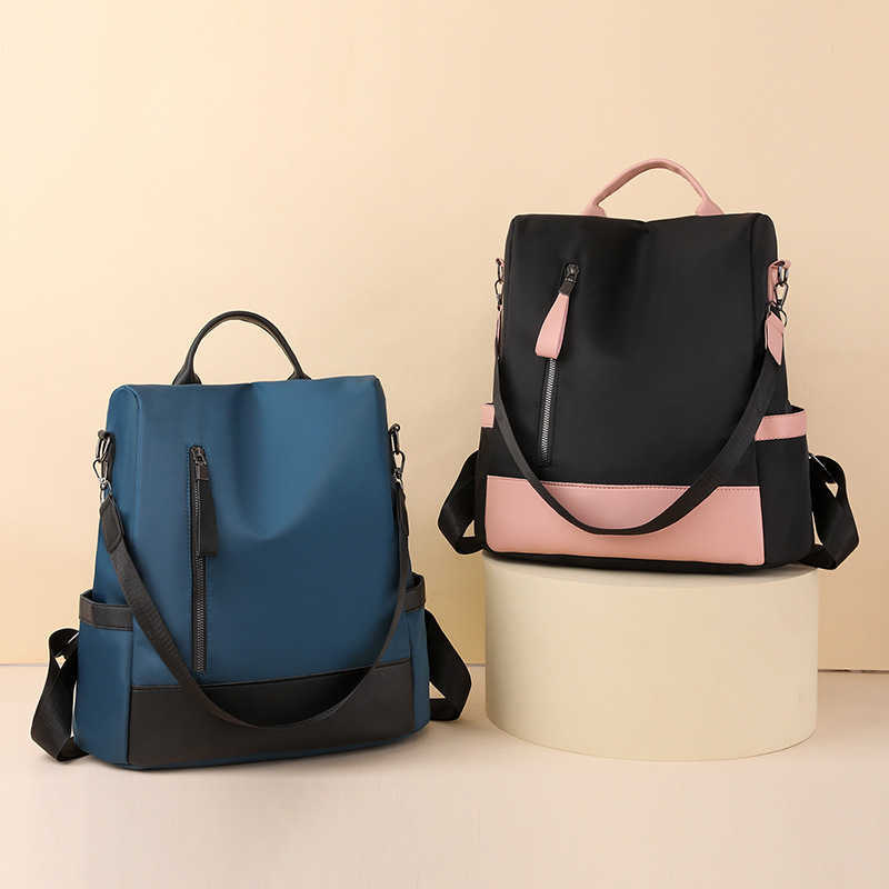 Oxford Cloth Backpack Lightweight Travel Bag New Anti Theft Womens Backpack Leisure Large Capacity Commuting Bag Women