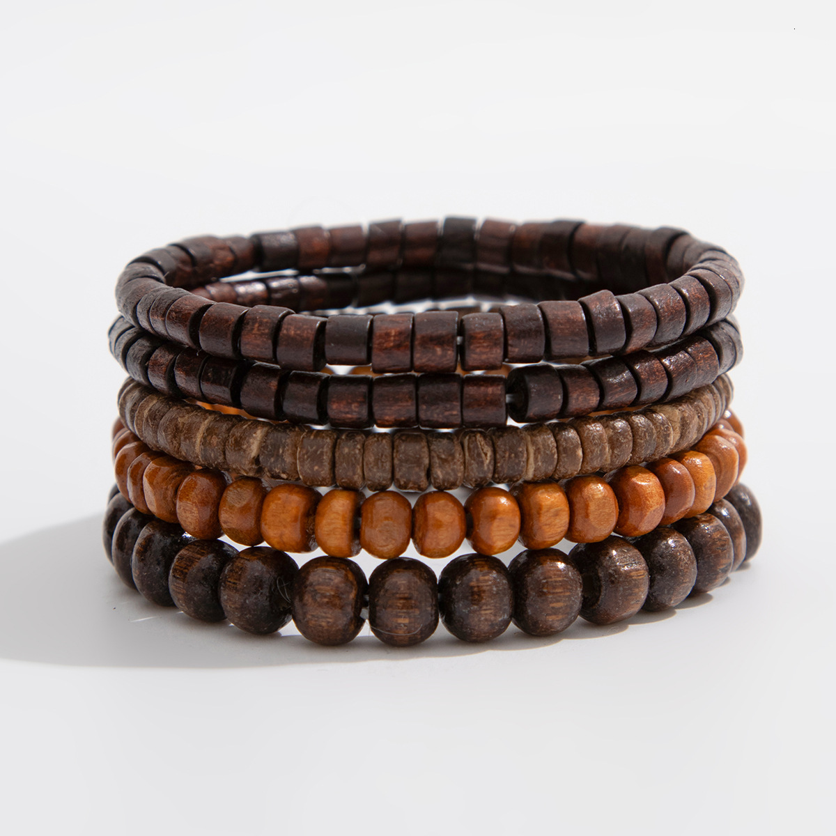 Irregular wooden bead designer bracelet geometric acrylic fashion Bracelet set