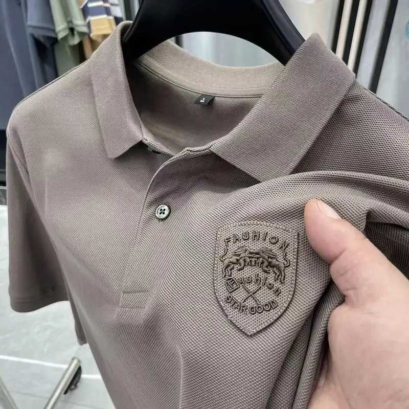 Embroidered Mens Pure Cotton Popsicle Cotton Hot Selling Polo Shirt Summer New Business Casual Breathable Polo Shirt For Men X2502131