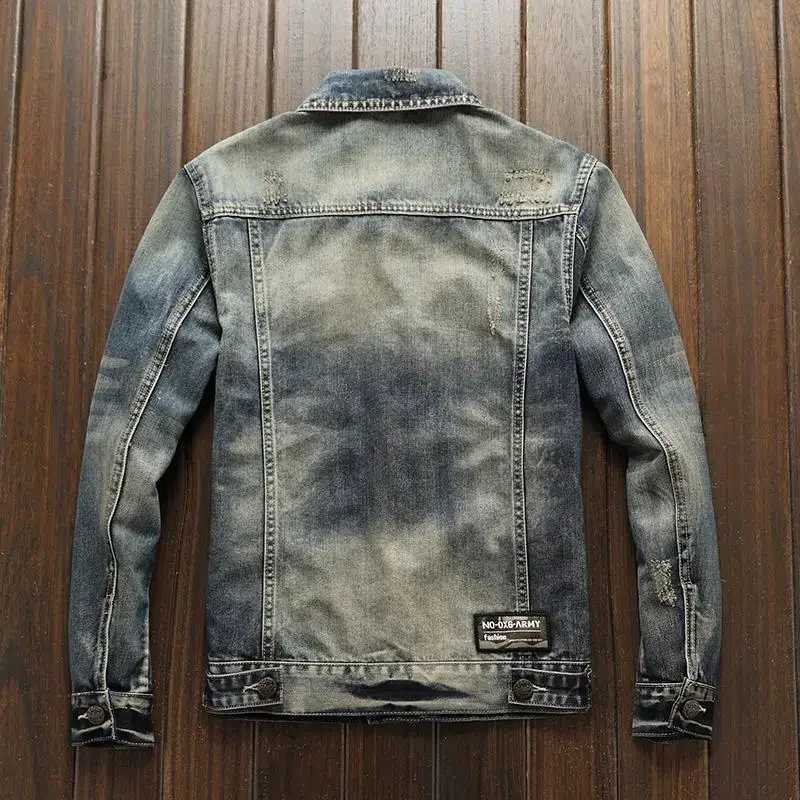 Autumn Cowboy Coat for Men Trendy Vintage Denim Jackets Man Cheap Price Stylish Japanese Retro Korea Aesthetic Low Rock X250213