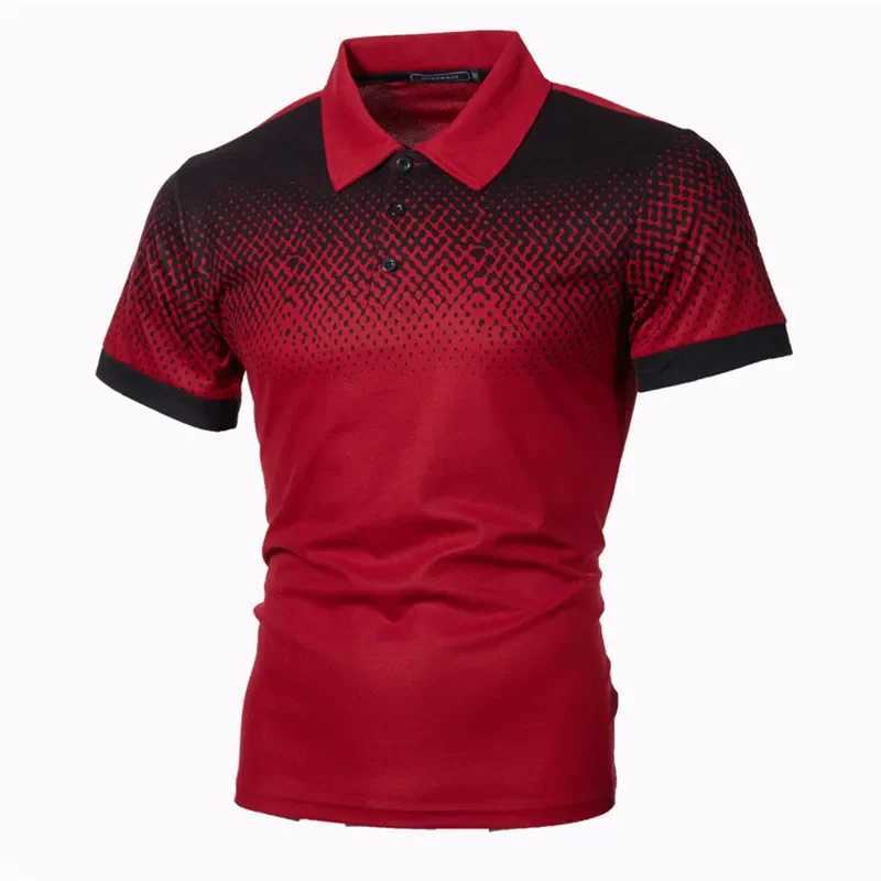Men Polo Men Shirt Short Sleeve Polo Shirt Print Polo New Clothing Summer Streetwear Casual Fashion Men tops X250213