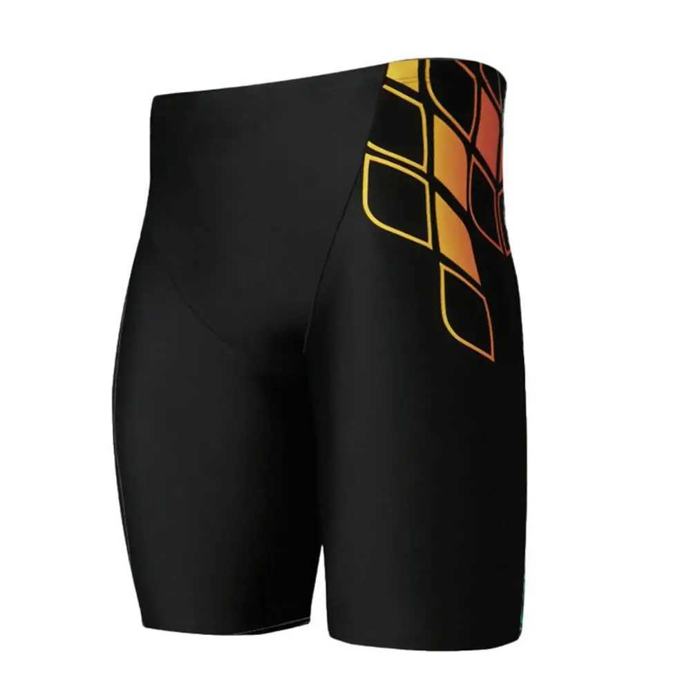 New Summer Mens Swim Jammer Athletic Training Swimsuit Shorts Swimming Trunks Beach Surf Jammers Tight Shorts Quick Dry Swimwear X250213