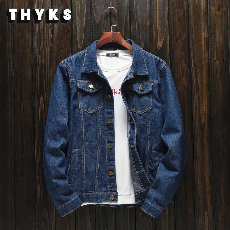 Plus Size Denim Jackets for Men Streetwear Casual Cotton Classic Slim Jeans Coats Male Brand Clothes Cowboy Jacket Mens Clothing X250213