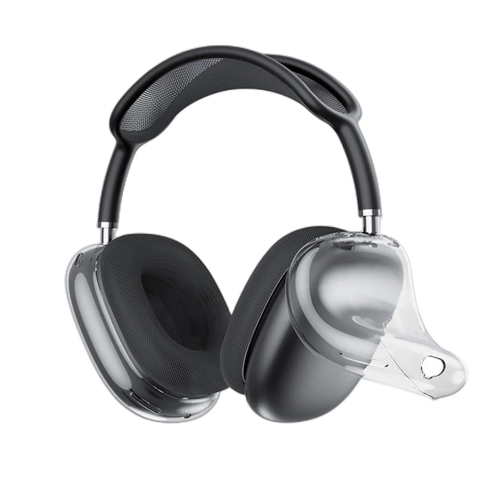 OEM Quality For Air Pro Max 2 Headphone with Protector Case Wireless Bluetooth Headset Head Mounted Earphone Headband Transparent TPU For Apple iPhone