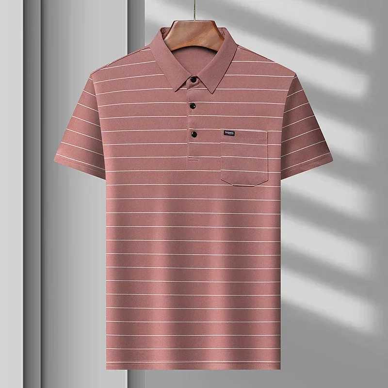 Summer Mens Short Sleeved T-shirt Business Casual Shirts Mens Clothing T-shirts X250213