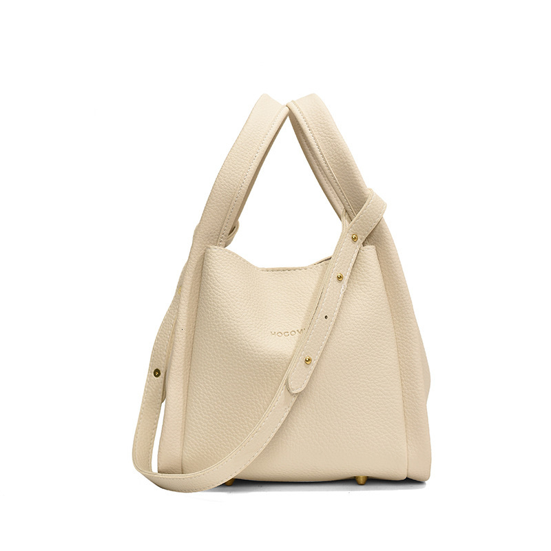 Lychee Pattern Bucket 2025 New Designer Women's Bag Light Luxury Simple Summer Shoulder Bag Two-piece Set Diagonal Cross Bag