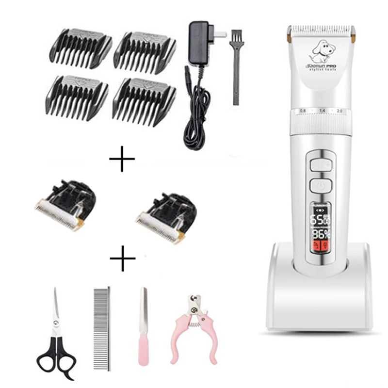 Others Dog Grooming Baorun P9 P3 Dog Clipper Professional LCD Pet Cat Clipper Electric Beauty Trimmer Rechargeable Hair Machine H250212