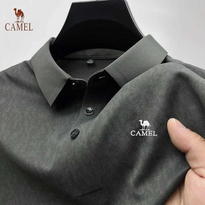 Summer Mens High-quality Embroidered Camouflage Short Sleeved Polo Shirt New Fashionable Casual Comfortable and Cool Top X250213