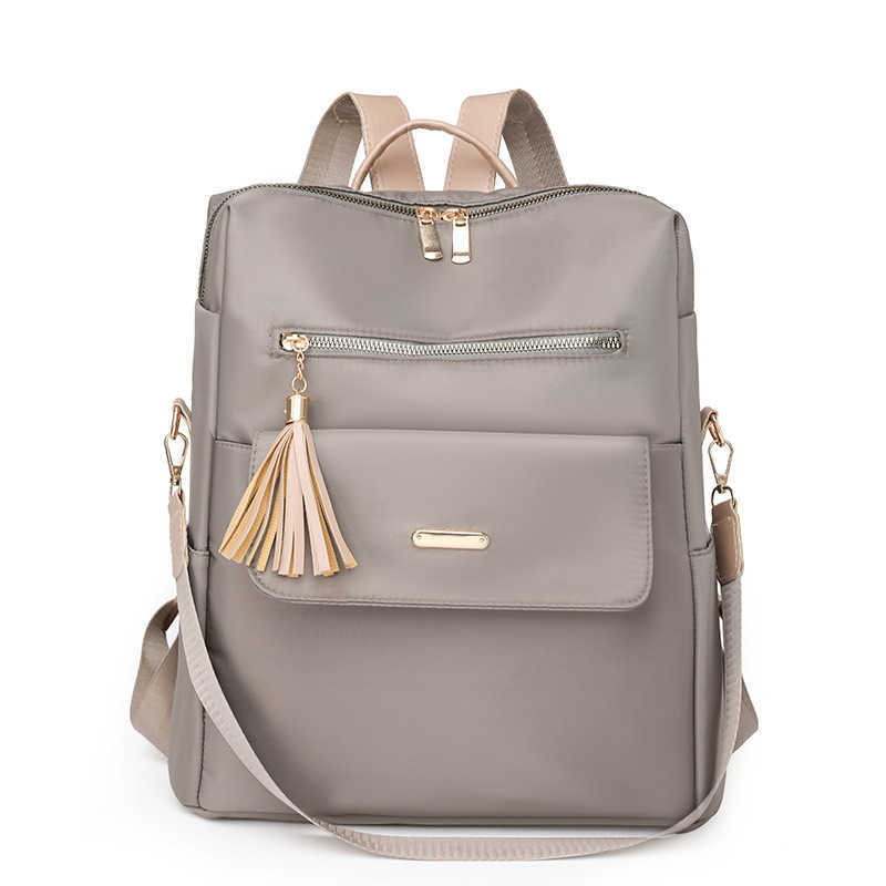 Oxford Cloth Womens Backpack New Large Capacity Backpack Dual Use Single Shoulder Womens Bag Leisure Backpack