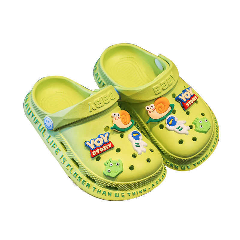 Sandals Childrens shoes Childrens cave shoes in summer; non slip boys slippers; girls Baotou baby cartoon sandals in summer H250212