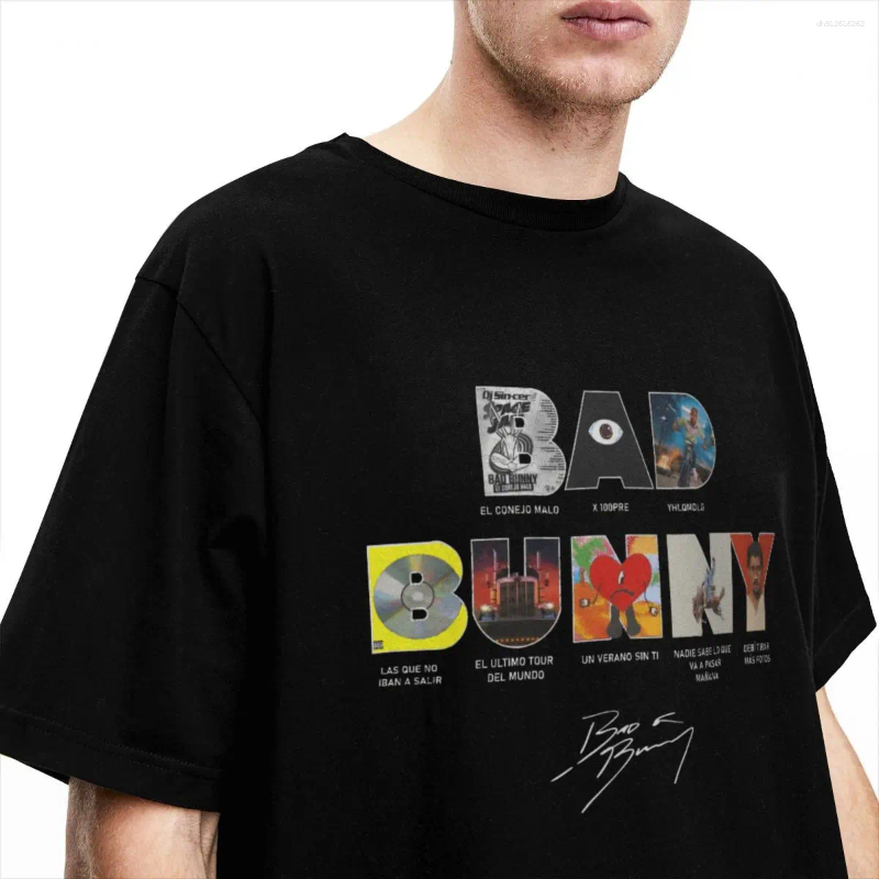 Men's T Shirts Bads Bunnys DTMF Debi Tirar Mas Fotos 2025 T-Shirt Men Awesome Cotton Summer O Neck Tee Shirt Big Size Clothing
