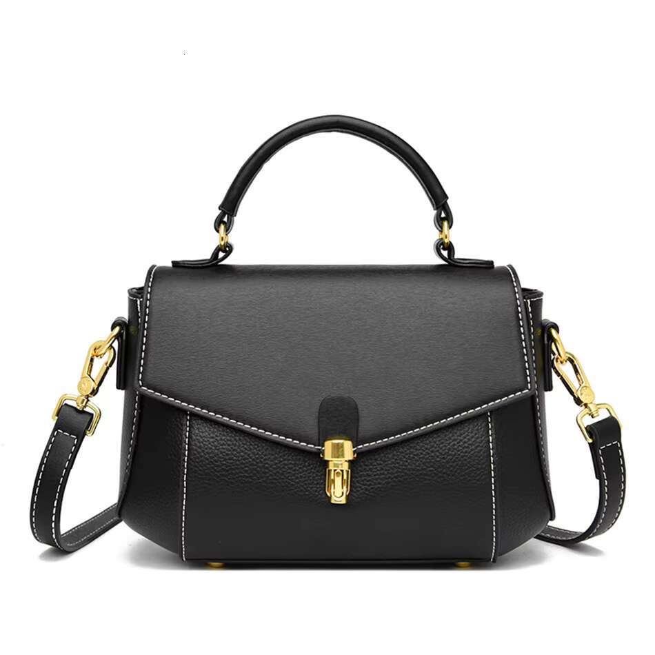 Pure Leather Bags Women Shoulder Tote CONTRAST Trend Sewing Thread Designer Crossbody Bags Quality Messenger Bag Handbag Sac